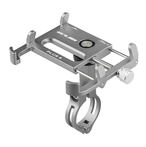 Image of GUB Bicycle & Motorcycle Phone Mount - Aluminum Bike Phone Holder with 360Rotation Adjustable Handlebar Phone Holder Compatible with iPhone Xs XR 8 Plus,Compatible with Samsung S9 /S8 (Plus 6 Gray)