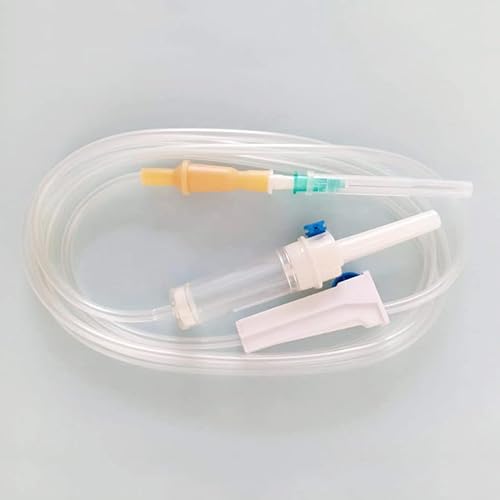 Veterinary Fluid Administration Set for Animals, Disposable Tubing Kit with