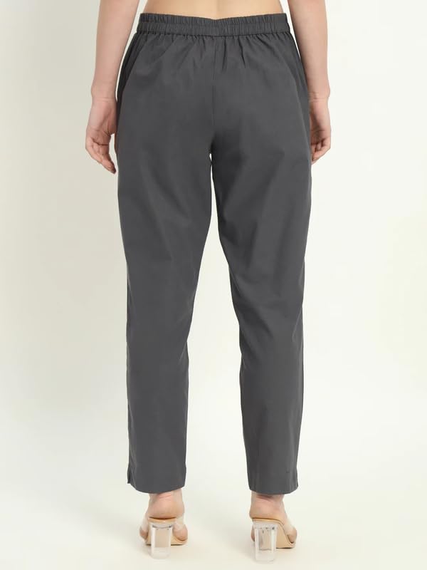 Image of Moirai Cotton Women Trouser Pants Regular Fit Casual Kurti Pants Daily Formal Office Use