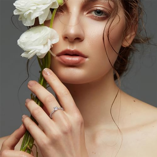 Nova&Aria Twisted Infinity Ring 925 Sterling Silver Cut 5A Cubic Zirconia Wedding Band promise Engagement Rings for Women Size 5-102