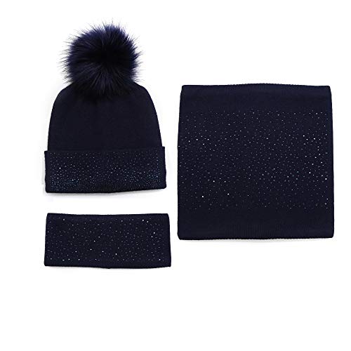 Bonnet d'hiver en laine chaud et cache-cou pour sorties citadines