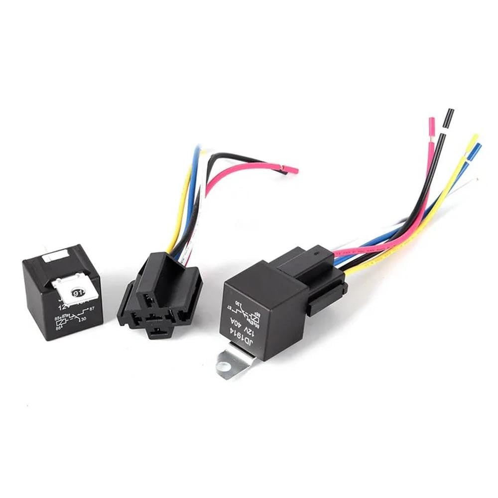 autopartes Retransmisión Automotriz Impermeable Del Coche De La Retransmisión 12v 5pin 40a Con La Retransmisión Auto Terminal De Cobre Roja Negra