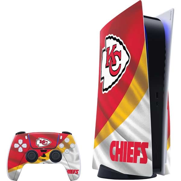 Skinit Decal Gaming Skin Compatible with PS5 Bundle - Officially Licensed NFL Kansas City Chiefs Design