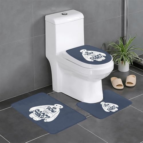 ベイマックス かわいい アニメ 3点セット バスマット トイレマット 便座カバー フタカバー 滑り止め 吸水 人気 漫画 足ふきマット 暖房 ふんわり 洗える 抗菌 防臭