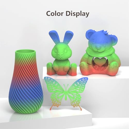 Image of Creality Hyper PLA Filament 1KG Rainbow, Creality 3D Printer Filament PLA 1.75mm Color-Changing,2.2 lb /1 kg, 300mm /s Designed for High-Speed 3D Printing (Fast Color Changing)