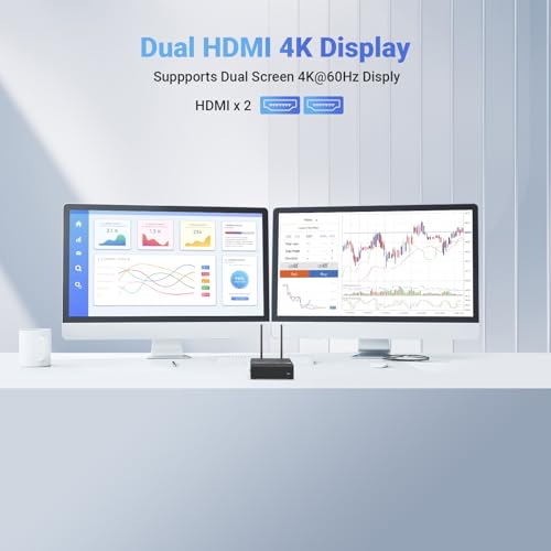 Image of MINIX Z150-0dB Fanless Mini PC, Intel N150 (Upgraded N100), 8GB DDR4 /256 GB PCIe x 4 SSD /4K Dual HDMI Display /2.5G LAN /USB-C /Windows 11 Pro /Auto Power On, for Home Office Industrial and Commercial