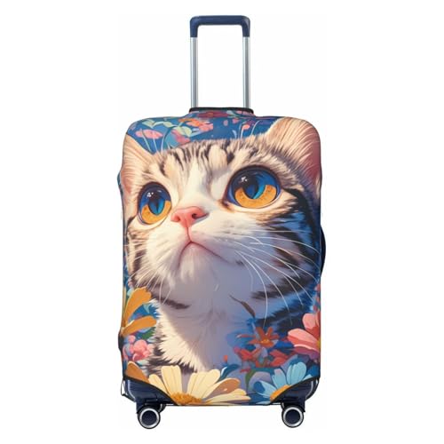 Adorable Cat Print Suitcase Covers Protectors, Luggage Covers For 18~32
