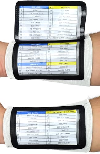 Image of Sports Unlimited Adult Triple Wrist Coach, Football Wristbands for Plays, Baseball Wristbands, QB Arm Bands