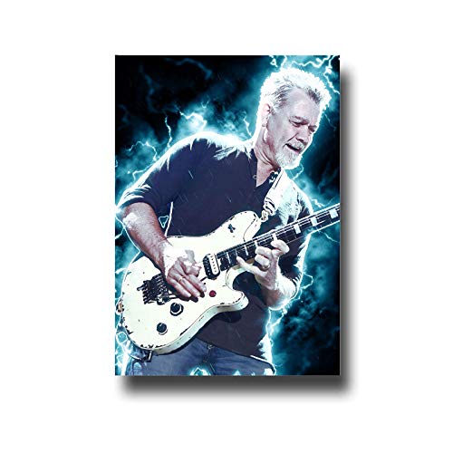 Xicplc producer van halen Art posters Eddie Van Halen - Lienzo decorativo (61 x 91 cm, sin marco, sin marco, sin marco