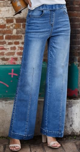 LalaLin Sexy Ripped Denim Jeans for Women Destroyed Washed Hole Mid Waisted Straight Leg Stretchy Denim Pants3