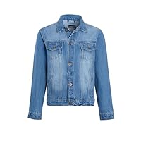 imporio 11® Girls Boys Unisex Kids Denim Jacket Jacket Coat With Button Girls & Boys Jacket UK Age 5-13Years (UK, Age, 5 Years, 6 Years, Regular, Light Wash)