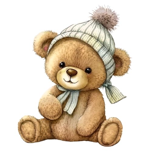 Fabric Panel 8'x8' Teddy Bear 100% Cotton Quilting Sewing Block Square M5455