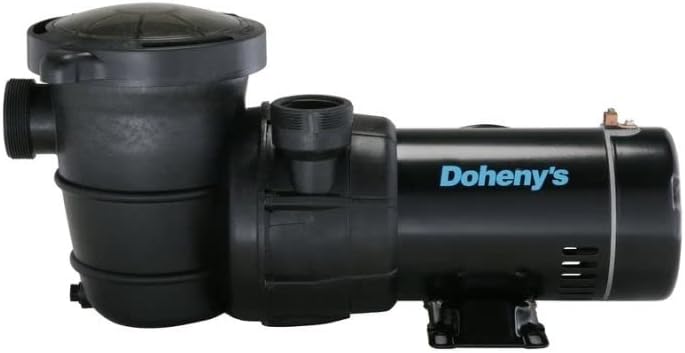 Doheny's 1.5 HP Above Ground Swimming Pool Pump | 115V, 83 GPM (1.2 THP) | Stainless Steel Shaft, Reinforced Thermoplastic, Low-Noise, High-Efficiency | 1.5" Internal & 2.5" External Threading