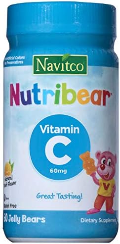 Navitco. Kosher NutriBear Vitamin C Great Tasting Jellies - 60 Bears