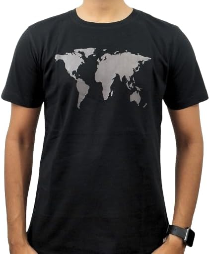 GenericWorld MAP 100% Cotton Graphic Printed T Shirts for Men Round Neck Half Sleeve Regular Fit T-Shirt