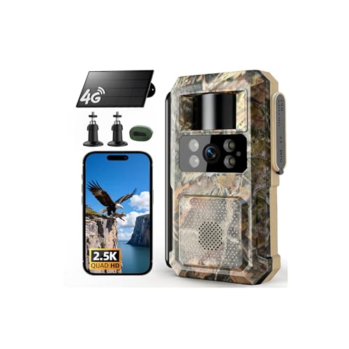 Solar Powered 2.5K HD Trail Camera with Night Vision