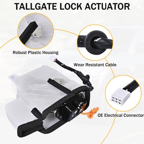 Image of EKLN Door Latch Assembly Rear Tailgate Latch Actuator Motor Compatible with 2003-2009 Toyota 4Runner 4.0L 4.7L Replace OE# 69110-35060, 69110-35062, 69110-35090