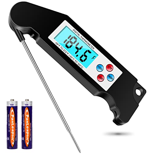 Allprettyall Digital Thermometer Talking Instant Read-Waterproof Food Thermometer With Talking Function & Backlight，Meat Thermometer For Cooking，Kitchen, Outdoor Bbq, And Grill(Black) #TOP12