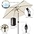 Blissun 7.5 ft Patio Umbrella, Yard Umbrella Push Button Tilt Crank (Cream White)