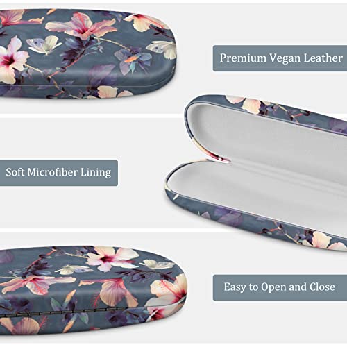 Image of FINTIE Hard Shell Eyeglasses Case, Portable Protective Glasses Cover Eyeglass Holder Box with Cleaning Cloth for Men Women