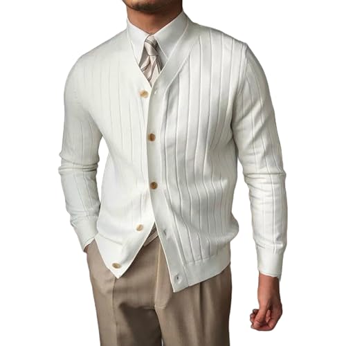 Pull en tricot à col en V homme : l'élégance du tricot côtelé regular fit