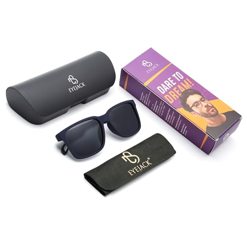 Image of EYEJACK by Voyage UV Protected & Polarized Square Sunglasses for Men & Women