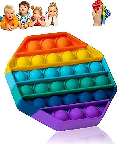 EVERCOZY Pop It Fidget Toys,Push Pop Bubble Fidget Sensory Toy,Autism Special Needs Silicone Stress Relief Toy,Great Fidget Toy Sensory Toys Novelty Gifts for Adults(Multi Color) (Octagon) (B099KKDY6G) Amazon Price History, Amazon Price Tracker