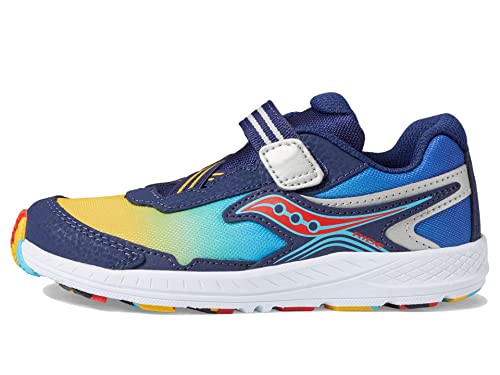 Saucony Ride 10 Jr Sneaker, Blue/Yellow, 4.5 US Unisex Little Kid4