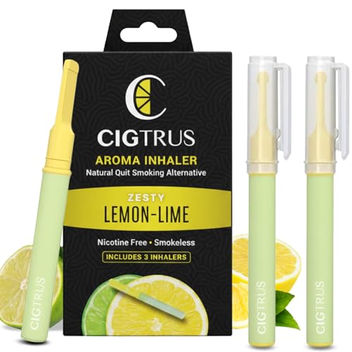 Image of Craving Relief Inhaler (3-Piece) - Natural Quit Smoking Substitute, Nicotine & Tobacco-Free, Cigtrus' Non-Electric Solution (Lemon Lime)