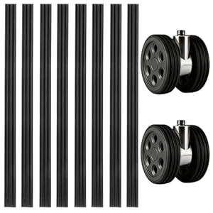 Thinp 8 Pcs Luggage Wheel Covers, Suitcase Wheel Covers Luggage Wheels Protector Cover for 2-2.4" Spinner Wheels Noise-Reducing Protectors Universal Fit for Suitcases & Office Chair Casters(Black)