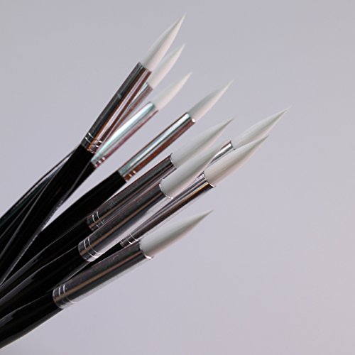 Round Synthetic Sable Paint Brushes Size 6 Pack of 10 by BCreative ®