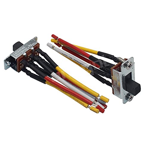 2pcs 3a 6A 250vac ZE-209-22 Celling Fan Reverse Direction DPDT On On Panel Mount Vertical Wiring Slide Switches