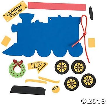 Miniatura 2 de Paquete de 12 kits de manualidades de adornos de tren exprés de Navidad
