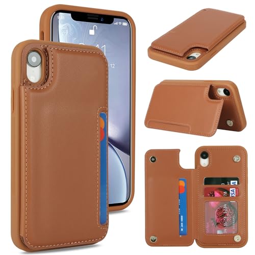 Portefeuille iPhone XR coque protection RFID pour homme et femme étui 6,1 pouces