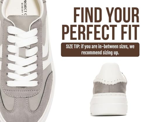 Image of Project Cloud Platform Sneakers for Women Footwear - Memory Foam Insole Womens Shoes, Lightweight and Non-Slip Sole Lace Up Fashion Sneakers for Women 2026 (Volley)