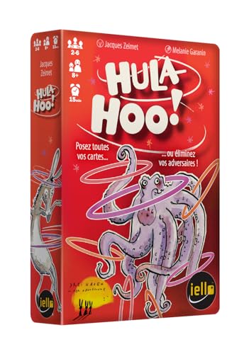 IELLO Hula HOO – Un Jeu Simple où l'objectif est d'éliminer Ses adversaires ! Débarrassez-Vous de Vos Cartes – Fun et stratégique pour des soirées en Famille et Amis