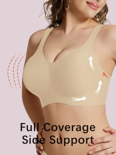 COCOMARTS Jelly Bras for Women No Underwire Full Coverage Push Up Bra 4XL - image 5