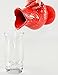 Home-X Gurgle Ceramic Fish Shaped Carafe Jug, Water Pitcher, Decorative Glug Pot for Kitchen, Cocktail, Water, Gurgling Vase - 20oz Capacity, Red