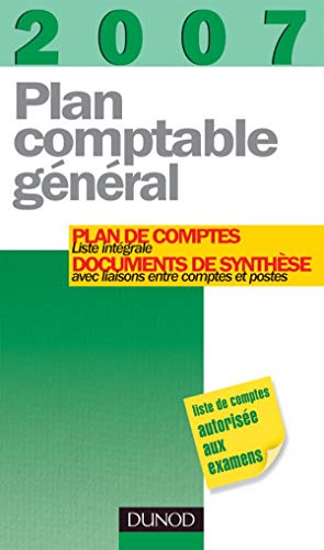 voir fiche du jeu Plan comptable général 2007 - 11ème édition: Plan de comptes & Documents de synthèse (dépliant séparé)