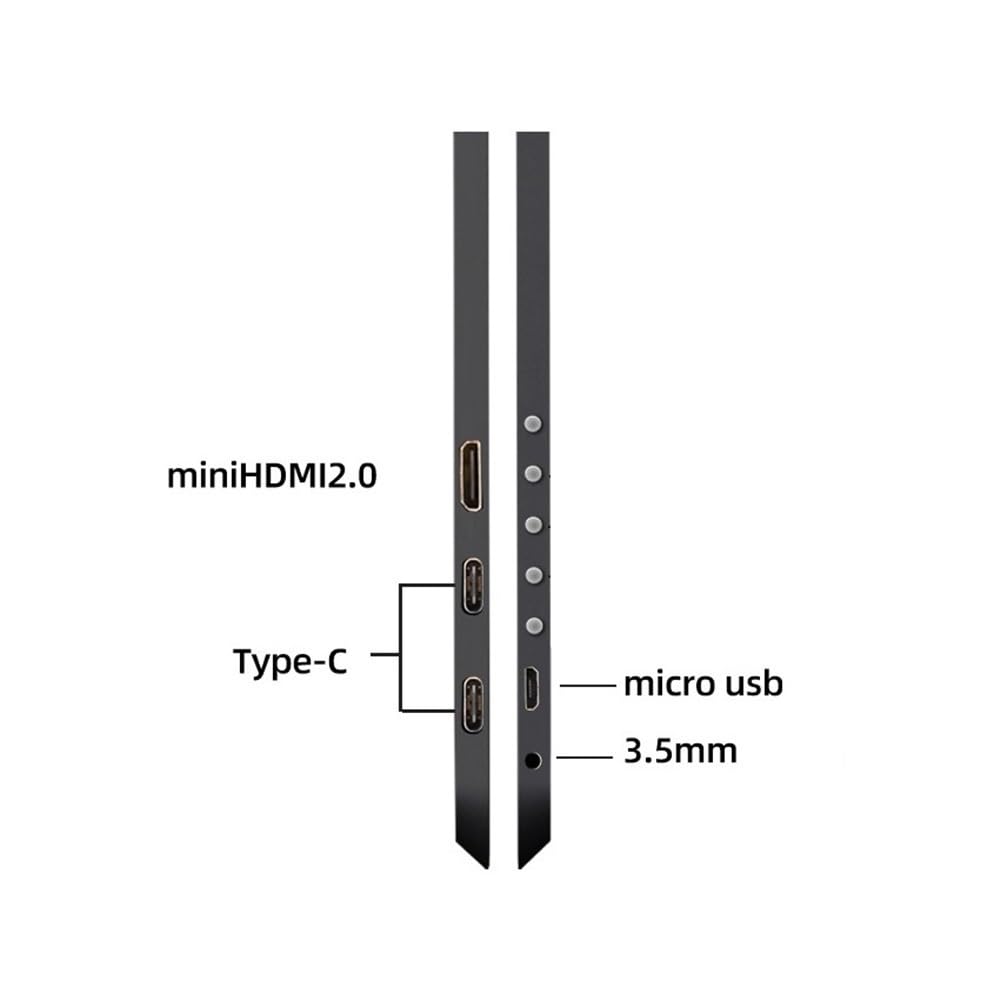 Monitor portatile HD1080P da 14 pollici adatto for laptop, console di gioco, schermo esterno, 60 Hz Monitor per Smart Working