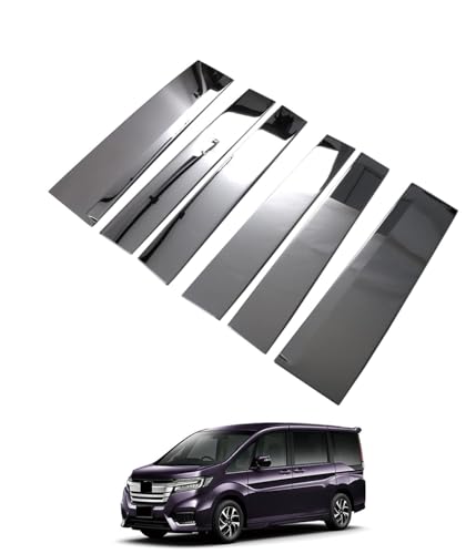 ステップワゴン RP型 6p ブラックメッキ調 ピラーカスタム 保護フィルム付 ステップワゴン RP型 6p ブラックメッキ調 ピラーカスタム 保護