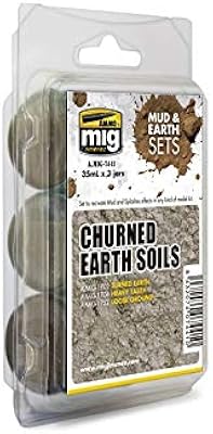 Ammo Mig Jimenez 3 Jars 35mL Each CHURNED Earth SOILS Enamel Set AMIG7441