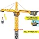 Dickie Toys - RC Titan Crane (150 cm) - Ferngesteuerter Spielzeug-Kran mit 360°-Drehung und interaktivem Zubehör, Spielkran mit Fernbedienung und Licht für Kinder ab 3 Jahre, inkl. Batterien
