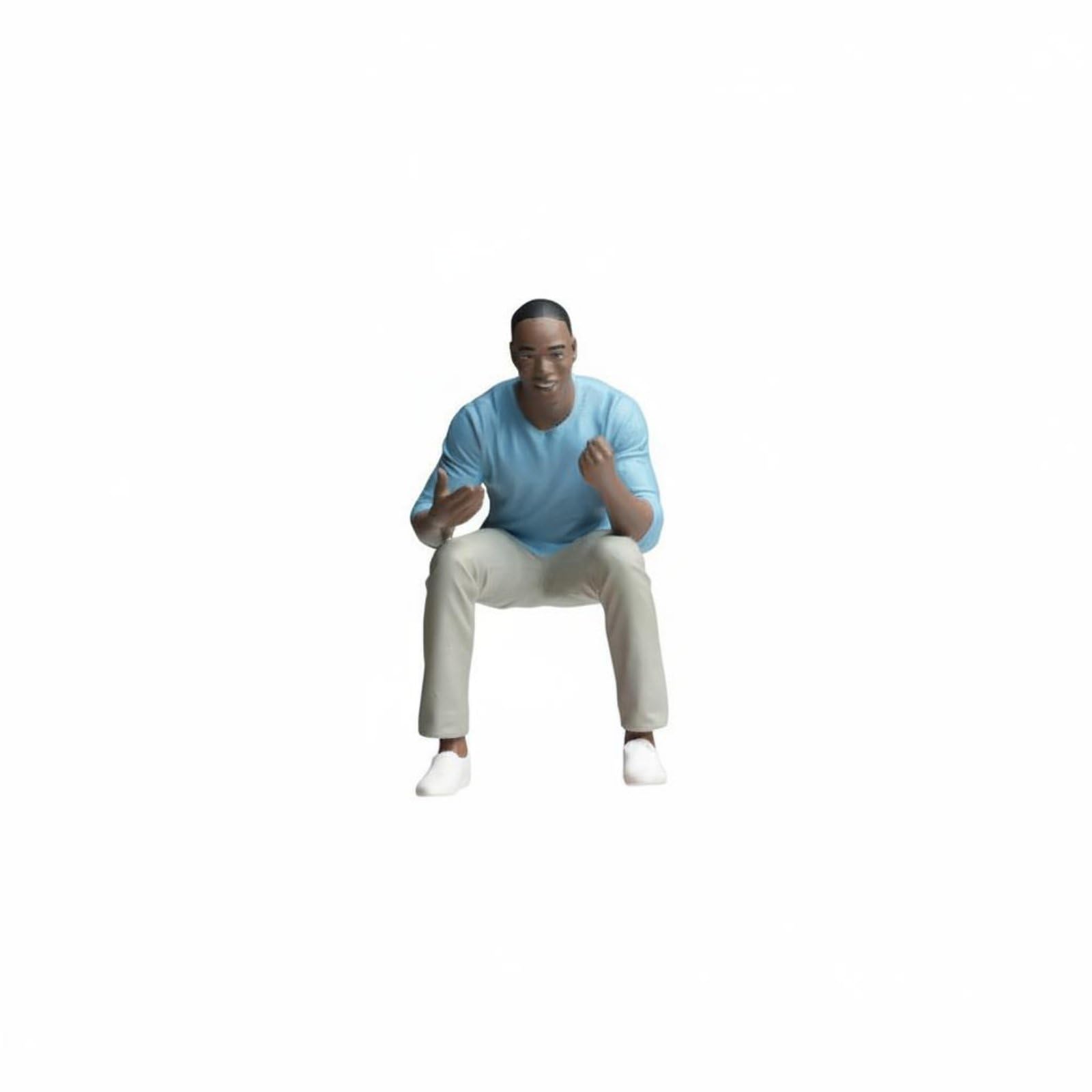Figurine miniature homme peint pour décorer un bureau ou une vitrine moderne