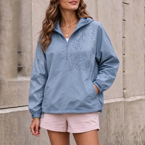 Elneeya Women Windbreaker Jacket Water Resistant Quick Dry Hood Rain Jacket - image 3