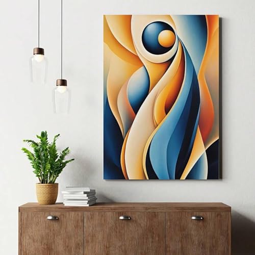 Tableau moderne abstrait pour réveiller un mur blanc de chambre