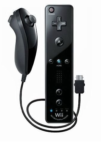 Wii Remote Plus + Wii Nunchuk Controller Set en negro/OEM
