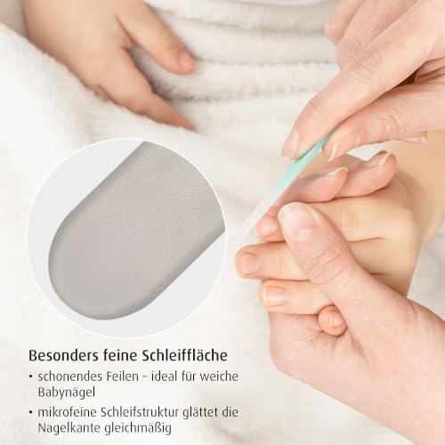 Reer PremiumCare Baby Glas-Nagelfeile, Made in EU, weiß, 81043 – Ansicht 4
