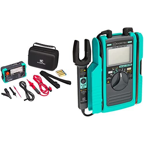 �����d�C�v�� (KYORITSU) �L���[���O 3�����W�≏��R�v (125V/250V/500V) model.3432 & (KYORITSU) 120A RMS AC/DC�N�����v�t�f�W�^���}���`���[�^ KEWMATE 2012RA�y�Z�b�g�����z