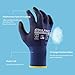 DULFINE Light Duty Work Gloves for Men and Women,Ultra Thin 18 Guage Seamless Knit with Foam PU Coated 12 Pairs Bulk Pack,All Finger Touchscreen,Ideal for Gardening,Warehouse,Electrical DIY